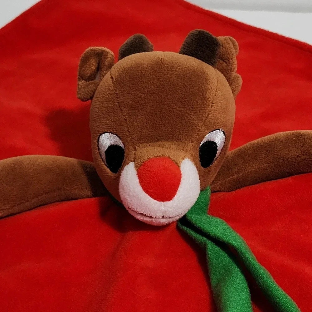 Rudolph the Red Nosed Reindeer Security Blanket My First Christmas Rattle Plush